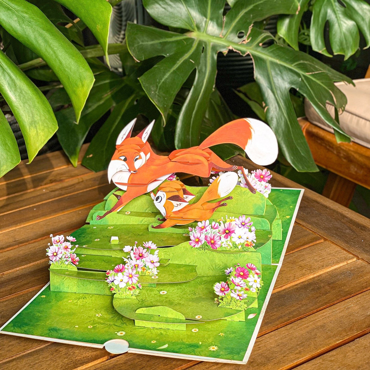 Fox Family Pop Up Card – 3D Mother Fox Playing with Baby Foxes in Flower Meadow – Wholesome Mother’s Day, Birthday, Just Because Greeting Card for Mom, Wife, Her, Nature and Animal Lovers Visit the T4s Store