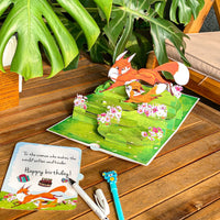 Fox Family Pop Up Card – 3D Mother Fox Playing with Baby Foxes in Flower Meadow – Wholesome Mother’s Day, Birthday, Just Because Greeting Card for Mom, Wife, Her, Nature and Animal Lovers Visit the T4s Store
