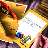 Pop Up Desert Camping Card – 3D Jeep and Tent in Cactus Canyon Scene – Fun Father’s Day, Birthday Greeting Card for Dad, Outdoor Adventure Lovers, Off-Road Fans, Western Style Dads