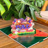 Best Dad Ever Baseball Pop Up Card – 3D Sports Themed Greeting with Bat, Ball, Jerseys and Trophy – Perfect Father’s Day or Birthday Card for Dad, Coach, Grandpa, Baseball Fans, Sporty Dads