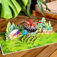 Best Flippin’ Dad Pop Up Card – Funny 3D BBQ Grill Scene with Steak, Fire and Camper – Perfect Father’s Day or Birthday Card for Dad, Husband, Grill Masters, Backyard Chefs, Dog Dads