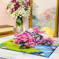 Garden Fountain Pop Up Card – 3D Floral Water Feature with Butterflies and Roses – Elegant Mother’s Day, Birthday, Thank You, Anniversary Greeting Card for Mom, Wife, Grandma, Her