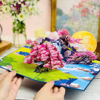 Garden Fountain Pop Up Card – 3D Floral Water Feature with Butterflies and Roses – Elegant Mother’s Day, Birthday, Thank You, Anniversary Greeting Card for Mom, Wife, Grandma, Her