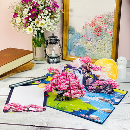 Garden Fountain Pop Up Card – 3D Floral Water Feature with Butterflies and Roses – Elegant Mother’s Day, Birthday, Thank You, Anniversary Greeting Card for Mom, Wife, Grandma, Her