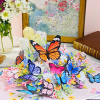 Pop Up Butterfly Garden Card – 3D Colorful Butterflies and Spring Flowers – Beautiful Mother’s Day, Birthday, Thank You, Get Well Greeting Card for Women, Nature Lovers, Mom, Wife, Grandma